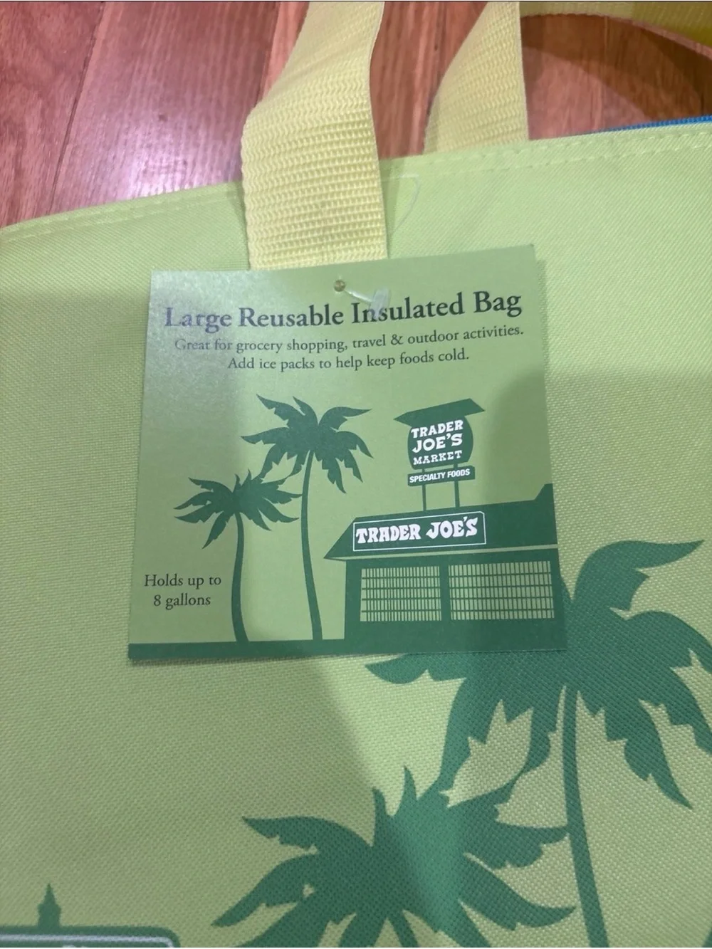 Trader Joe’s Joes Large Insulated Bag -Lime Green color